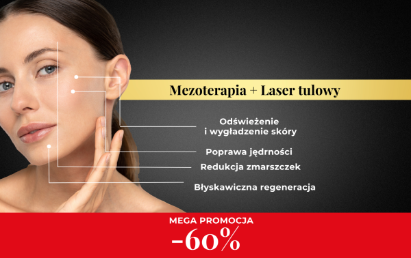 Mezoterapia + laser tulowy 60% taniej! Efekt GLOW i BABY FACE w jeden dzień